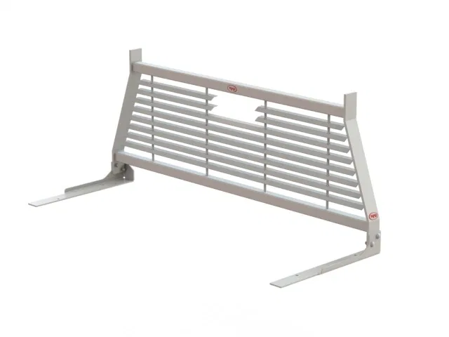 WG11AW – RKI Headache Rack, Louvered Powder Coated White Aluminum Can Be Used With Crossbed Tool Box With Mounting Ki...
